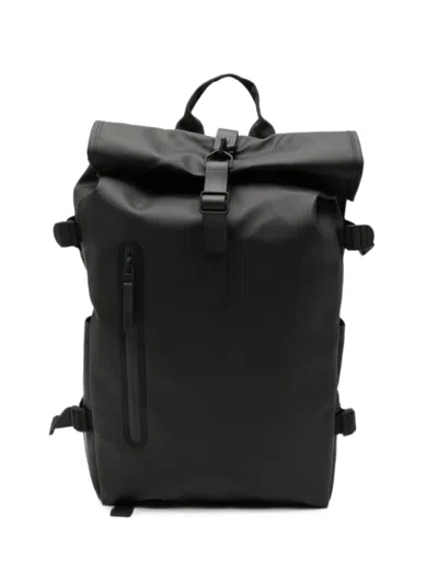 Rains Roll-top Buckle-fastening Backpack In Black