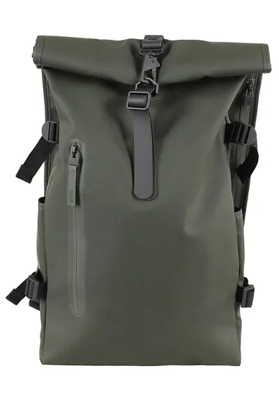 Rains Rolltop Large Backpack In Green