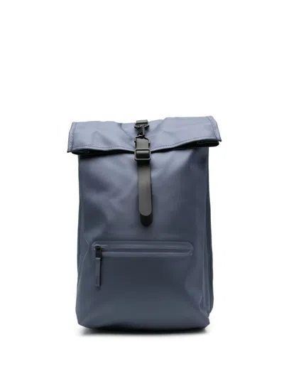 Rains Rolltop Rucksack Backpack In Blue