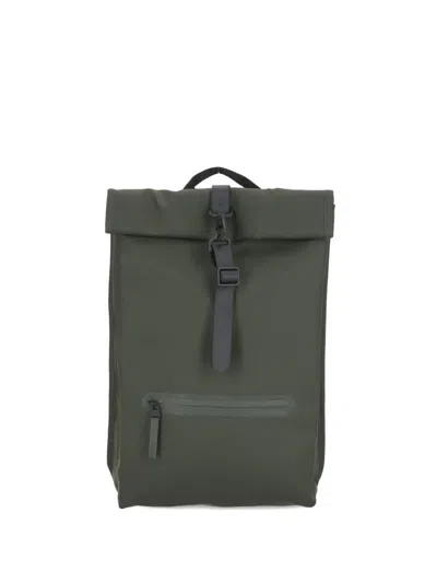 Rains Rolltop Rucksack Backpack In Green