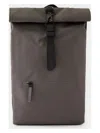 Rains Rolltop Rucksack Backpack In Grey