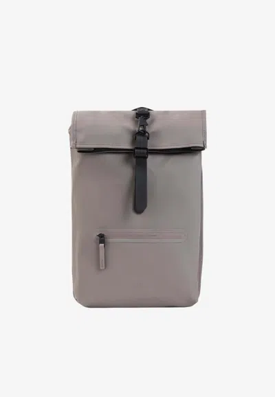 Rains Rolltop Rucksack Backpack In Taupe