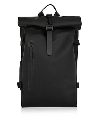 Rains Rolltop Rucksack In Black