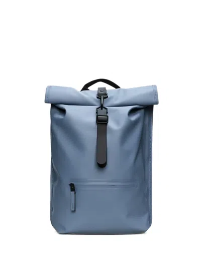Rains Rolltop Rucksack In Blue