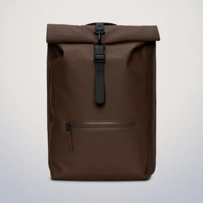 Rains Rolltop Rucksack In Brown