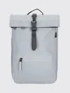 Rains Rolltop Rucksack In Rubberized Fabric In Gray