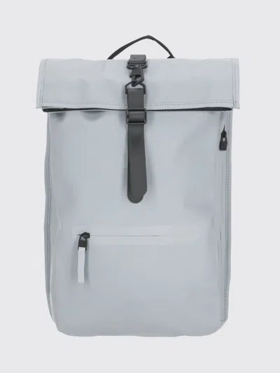 Rains Rolltop Rucksack In Rubberized Fabric In Gray
