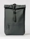 Rains Rolltop Rucksack In Waterproof Pu In Gray