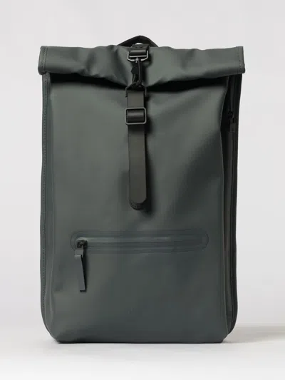 Rains Rolltop Rucksack In Waterproof Pu In Gray