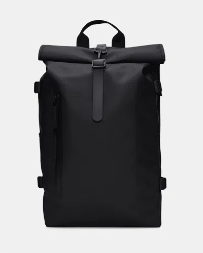 Rains Rolltop Rucksack Large In Black