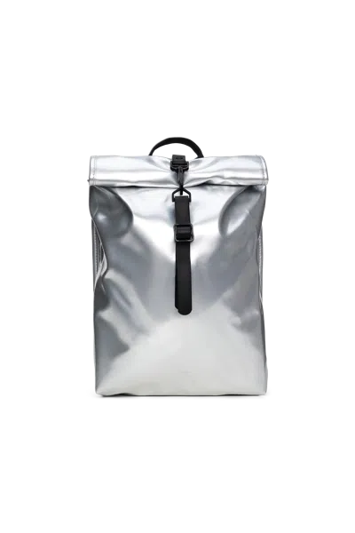 Rains Rolltop Rucksack Mini In Silver