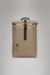 Rains Rolltop Rucksack In Sand