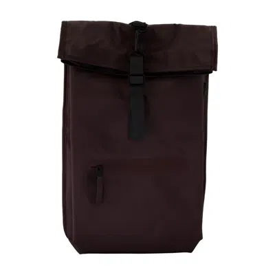 Rains Rolltop Rucksack W3 Backpack In Burgundy