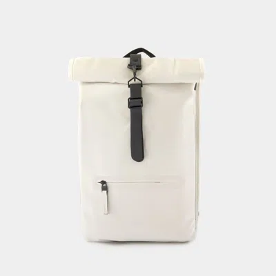 Rains Rolltop Rucksack W3 In White