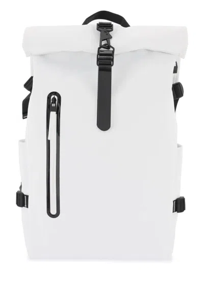 Rains Rolltop Rucksack Contrast Large In White
