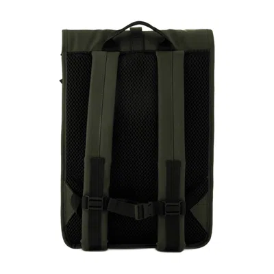 Rains Roll-top Synthetic Backpack In Green