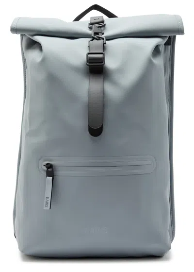 Rains Rolltop Waterproof Backpack In Blue
