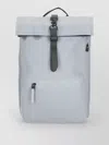 Rains Rolltop Waterproof Backpack Front Zip Pocket In Blue