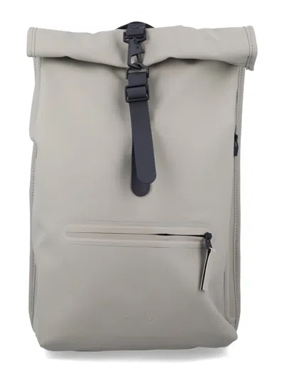 Rains Rolltop Waterproof Backpack In Sand