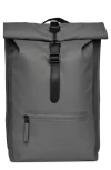 Rains Rolltop Waterproof Rucksack In Grey