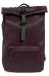 Rains Rolltop Waterproof Rucksack In Red