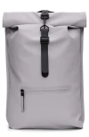 Rains Rolltop Waterproof Rucksack In Flint