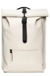 Rains Medium Rolltop Rucksack Backpack In Neutral