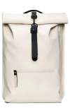 Rains Medium Rolltop Rucksack Backpack In Neutral