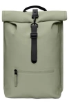 Rains Rolltop Waterproof Rucksack In Sand