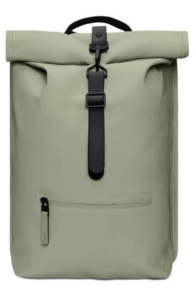 Rains Rolltop Waterproof Rucksack In Sand