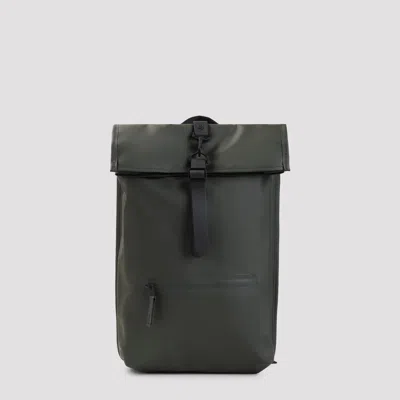 Rains Rooltop Rucksack Mini Polyester Backpack In Green