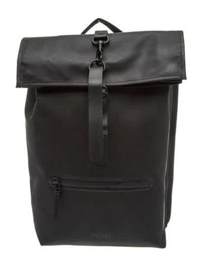 Pre-owned Rains Rubber Backpack In Black