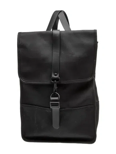 Pre-owned Rains Rubber Backpack In Black
