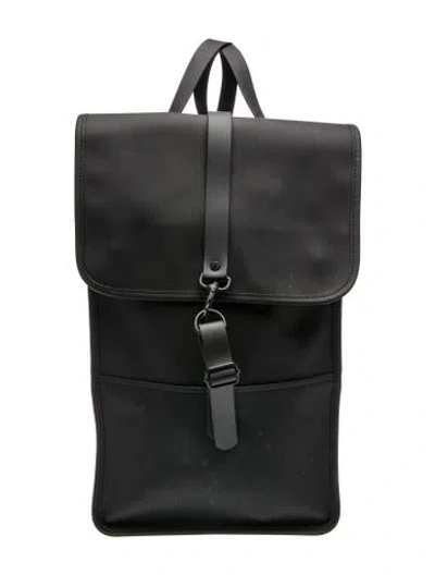 Pre-owned Rains Rubber Backpack In Black