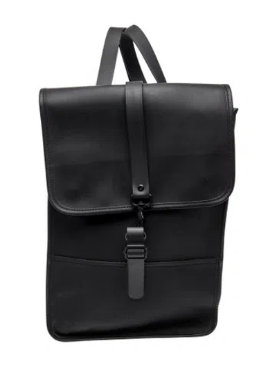 Pre-owned Rains Rubber Backpack In Black