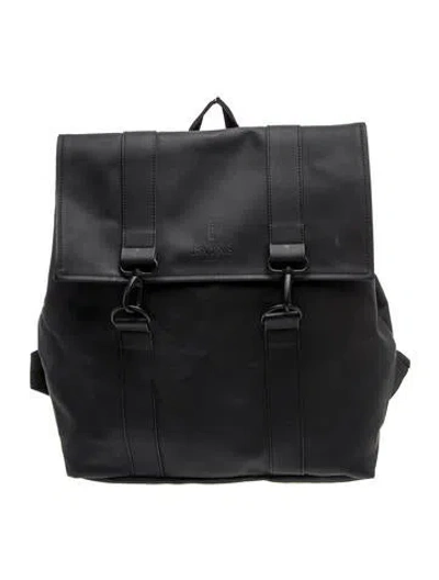 Pre-owned Rains Rubber Backpack In Black