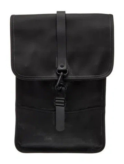 Pre-owned Rains Rubber Backpack In Black