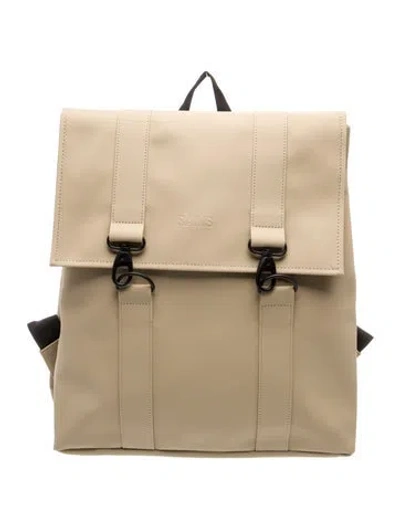 Pre-owned Rains Rubber Backpack In Neutral