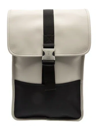 Pre-owned Rains Rubber Backpack In Neutrals