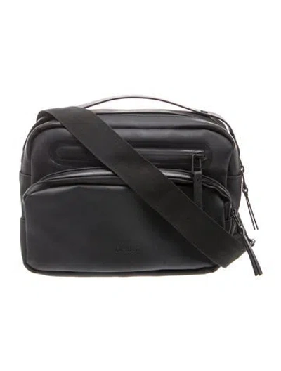 Pre-owned Rains Rubber Crossbody Bag In Black