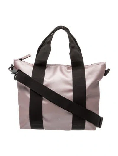 Pre-owned Rains Rubber Tote In Pink