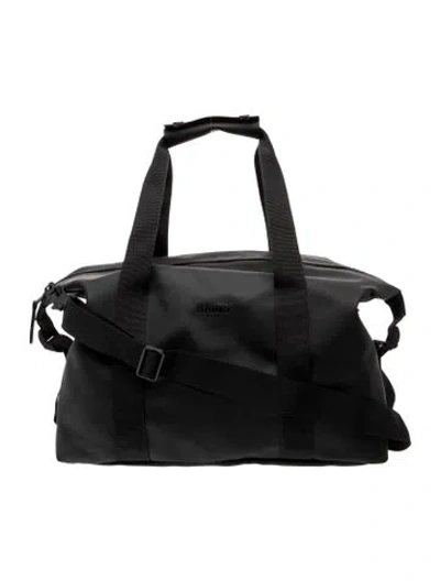 Pre-owned Rains Rubber Weekender Bag In Black