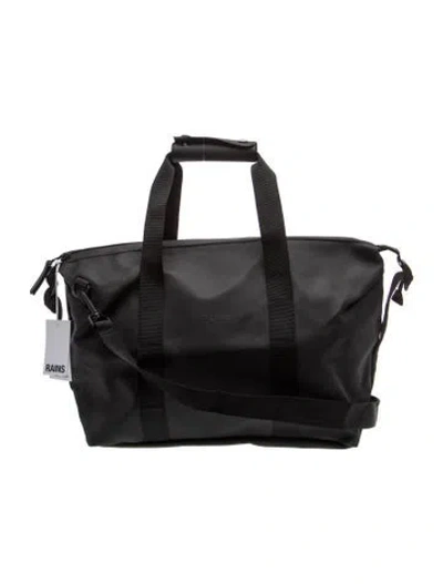 Pre-owned Rains Rubber Weekender Bag In Black