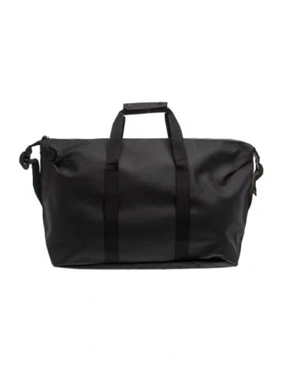 Pre-owned Rains Rubber Weekender Bag In Black