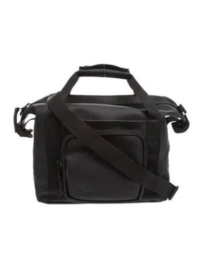 Pre-owned Rains Rubber Weekender Bag In Black