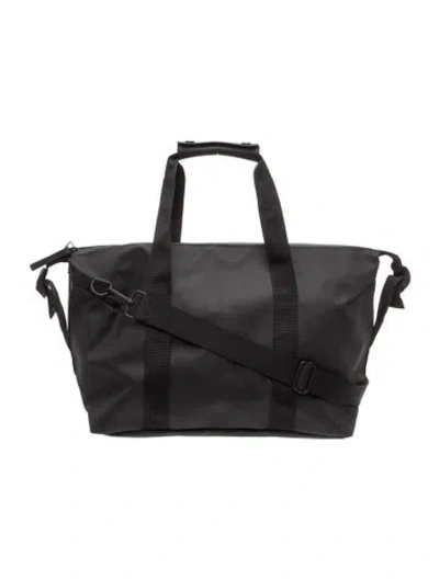 Pre-owned Rains Rubber Weekender Bag In Black
