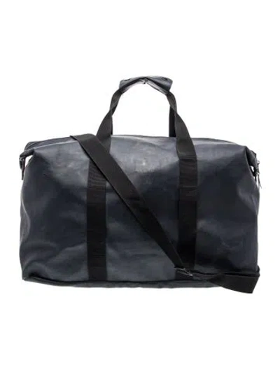 Pre-owned Rains Rubber Weekender Bag In Blue