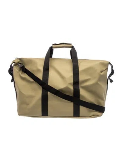 Pre-owned Rains Rubber Weekender Bag In Brown