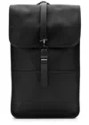 Rains Rubberised Backpack In Black