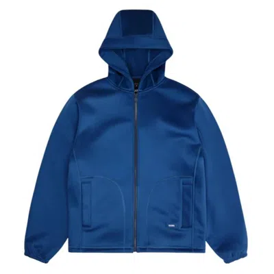 Rains Safi Fleece Hooded Jacket In Blue